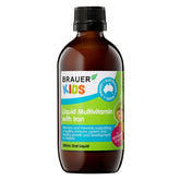 Brauer Kids Liquid Multivitamin With Iron 200mL